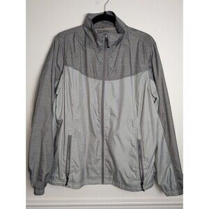 Women’s L.L. Bean Spring Jacket Size 1X Gray Zip Up Lightweight 299798 Long Sl